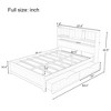 Twin Size Platform Bed, Wood Bed Frame with Bookcase Headboard, Built-in Downlight, USB Ports, and 2 Drawers -ModernLuxe - 4 of 4