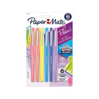 Paper Mate FLAIR Retro Accents Felt Pens Medium Point Assorted Inks 2097888