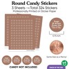 Big Dot of Happiness Mocha Brown Wedding Candy Stickers, Mr & Mrs Wedding Guest Favors, Party Favor Labels, Small Round Candy Stickers - 324 Count - 3 of 4