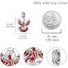Sterling Silver Phoenix Charm - Mythical Bird Pendant for Jewelry, Gift for Women - 4 of 4