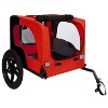 KTMBDW Pet Trailer, Holds Pets Up to 50 or 100 lb, Universal Coupler, Folding Frame, Quick-Release Wheels, Rear Doggy Door, Bike Trailer for Pets - 3 of 4