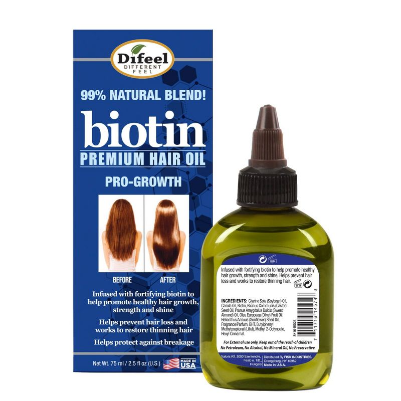 Difeel Biotin Hair Oil - 2.5 fl oz, 3 of 8
