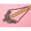 Alilang Gold Tone Multicolor Enamel Floral Statement Necklace with Pearl and Crystal Accents - 2 of 4