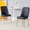 NicBex  Modern Dining Chairs with PU Leather Backrest,Armless Chairs with Black Metal Legs for Kitchen,Living Room,Restaurants - 2 of 4