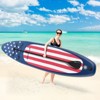 Costway 10' Inflatable SUP Board Portable Adjustable Stand Up Paddle Board with 5 D Rings Blue/Red - 2 of 4