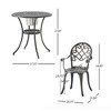 Infurnic Patio Seating Sets Modern Outdoor Furniture Set Featuring Unique Design,Perfect for Gardens, Living Spaces, Black, 20.75"*21"*34" - 3 of 4