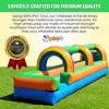 Pogo Bounce House Crossover Inflatable Water Splash and Ride Waterslide for Kids with Splash Pool, Blower and Stakes - Rainbow - 25'L x 9'W x 6'H - 3 of 4
