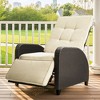 Heynemo Adjustable Rattan Recliner, Outdoor Lounge Chair with Backrest and Footrest, Weather-Resistant Wicker Patio Furniture for Deck, Porch - 4 of 4
