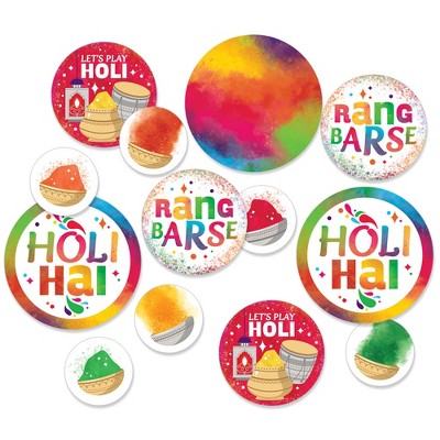 Big Dot of Happiness Holi Hai - Festival of Colors Party Giant Circle Confetti - Party Decorations - Large Confetti 27 Count