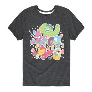 Boys' - Marvel - Avengers Easter Stickers Short Sleeve Graphic T-Shirt - 1 of 4