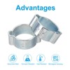 Unique Bargains Galvanized Steel Fluid Systems Fuel Petrol O Double Ear Hose Clamps 50 Pcs - 4 of 4