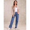 INSPIRE CHIC Women's Lightweight Button Down Packable Long Sleeve Puffer Jacket - 2 of 4