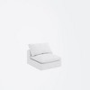 1 Piece Antique White Down Filling Sofa Middle Seater - 4 of 4