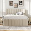NicBex Twin Upholstered Bed Frame with Linen Headboard,Wood Platform Bed Frame with Trundle and 3 Drawers,No Box Spring Needed,Easy Assembly - 2 of 4