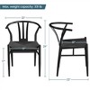 Yaheetech Set of 4 Modern Armchairs with Open Backrest - 3 of 4