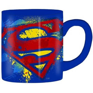 Adult Superman Splatter Paint 14 Ounce Mug - 1 of 1