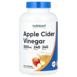 Nutricost Apple Cider Vinegar, 500 mg, 240 Capsules - 1 of 2