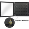 Americanflat 14x14 Minifigure Display Case with Polished Plexiglass - Holds 28 Minifigures - Wall-Mounted Display Case for Small Collectibles - Black - 3 of 4