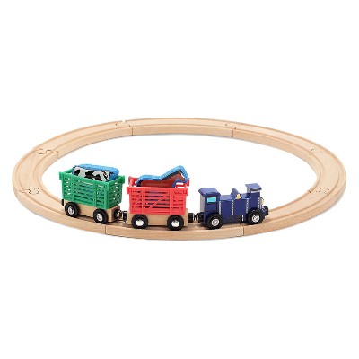 melissa and doug wooden railway set