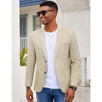 COOFANDY Mens Casual Blazer Sport Coat Lightweight Two Button Business Suit Jackets Black L — фото 3