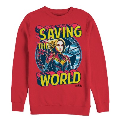 Men's Marvel Captain Marvel Saving the World Sweatshirt