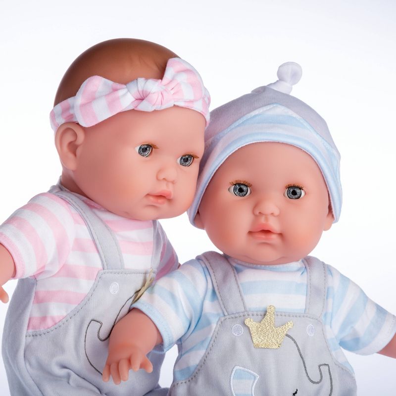 JC Toys Berenguer Boutique Twins 15&#34; Soft Body Baby Doll Open/Close Eyes, 3 of 8