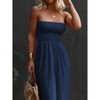 Imily Bela Summer Breeze Sleeveless Romper Strapless Smocked Bodice Flowy Wide Leg - 2 of 4