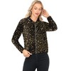 Anna-Kaci Women's Sequin Bomber Jacket with Front Zipper Closure and Ribbed Trim - 4 of 4