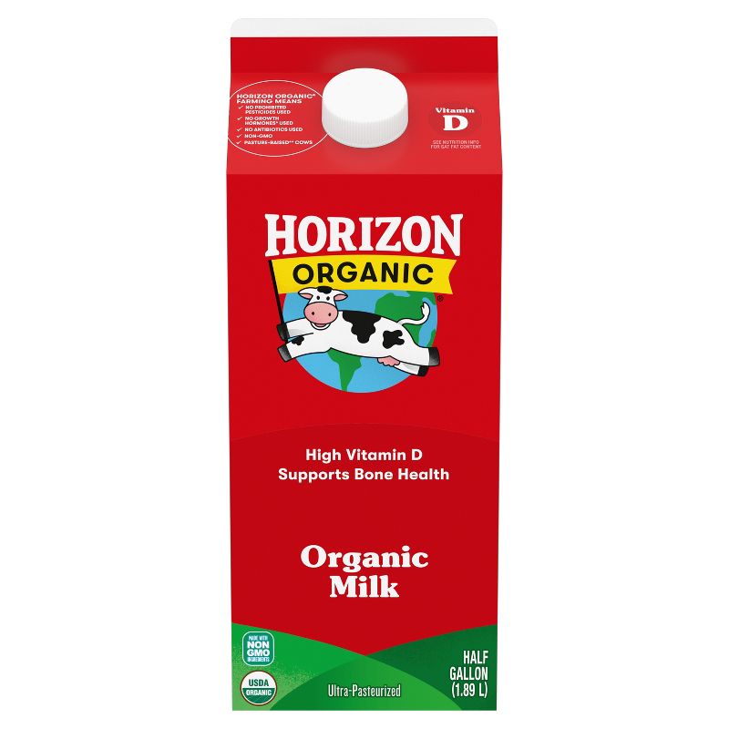 Horizon Organic Whole High Vitamin D Milk - 0.5gal, 1 of 13