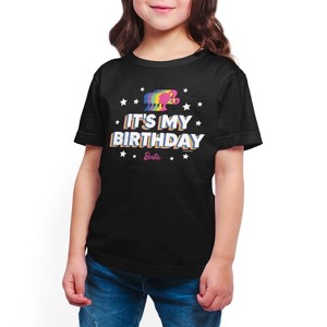 Girls' - Barbie - It's My Birthday Short Sleeve Graphic T-Shirt - 1 of 4
