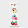 Girls' 3pk Fruit Themed Claw Clip Set - Cat & Jack™: Hair Styling, Solid Pattern, All Hair Types - 2 of 3