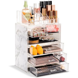 Sorbus Clear Makeup & Jewelry Organizer & Display (4 Large, 2 Small Drawers) - 1 of 4