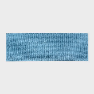 20"x58" Everyday Chenille Bath Rug Quilt Blue - Room Essentials™