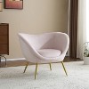 Modern Accent Chair for Living Room, Lounge Chair for Bedroom with Gold Metal Legs, Vanity Chair for Makeup Room-Christopher Knight Home - 4 of 4