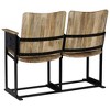 vidaXL Bench Mango Wood Solid mango wood, Steel Medium Ergonomic Bench - 4 of 4