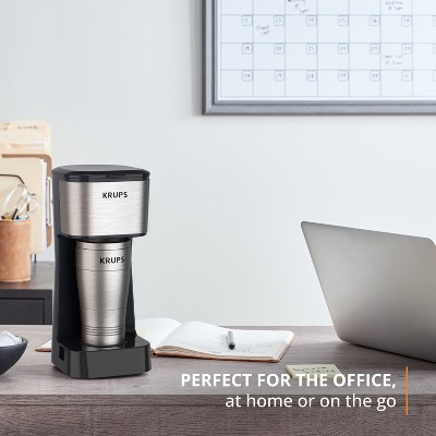 Krups Simply Brew Single-Serve Coffee Maker with Stainless Steel Mug