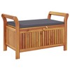 Garden Storage Bench Dark grey, BrownvidaXL - 2 of 4