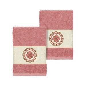 Linum Home Textiles 100% Turkish Cotton ISABELLE Embellished Towel Set - 1 of 2