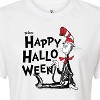 Women's - Dr. Seuss - Happy Halloween Skeleton Cat Cropped Graphic T-Shirt - 2 of 4