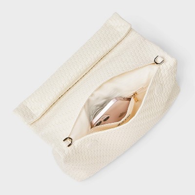 A New Day Woven Fold Over Clutch - A New Day™ Off-White — фото 4