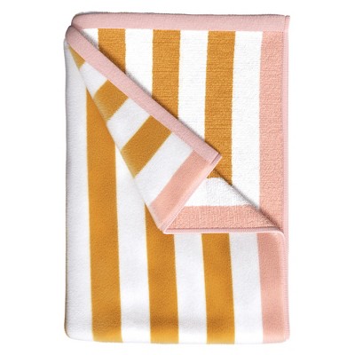 100% Cotton Stripe Border Oversized Beach Towels - Great Bay Home