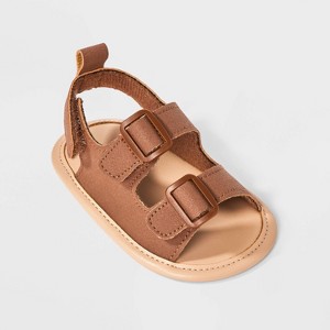 Baby Boys' Ankle Strap Sandals - Cat & Jack™ Brown - 1 of 4