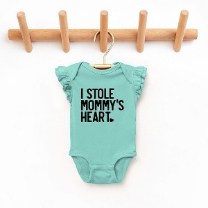 The Juniper Shop I Stole Mommy's Heart Baby Flutter Sleeve Bodysuit - 1 of 3