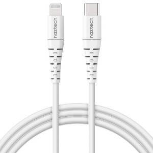 Naztech USB-C to MFi Lightning Rounded Fast Charge Cable | 6' | White - 1 of 1