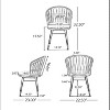 Sapphtopaz Patio Dining Chairs Set of 2 Rattan Patio Chairs with 2 Cushions for Patio, Outside, Living Room - 3 of 4