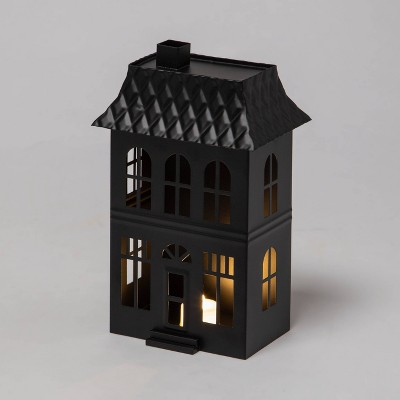 Metal Townhouse Haunted House Halloween Decorative Sculpture - Hyde & EEK! Boutique™