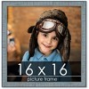 PosterPalooza | Square Textured Blue Picture Frame - UV Acrylic, Foam Board Backing, Hanging Hardware - 2 of 4