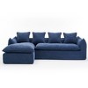 TiramisuBest LY-003 Beige White Deep Seat Compression Sofa 3 Seater with Beige for sofa - 4 of 4