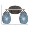 Toltec Lighting Capri 2 - Light Vanity in  Brushed Nickel with 5" Turquoise Fusion Shade - 2 of 2