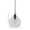 Toltec Lighting Kimbro 1 - Light Pendant in  Matte Black with 11.75" Clear Bubble Shade - 2 of 2